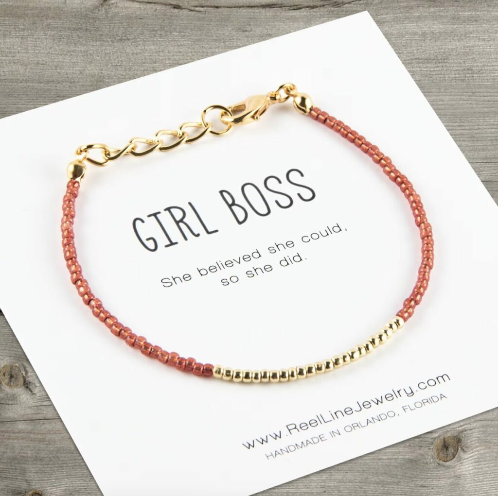 Girl Boss bracelet for strong women